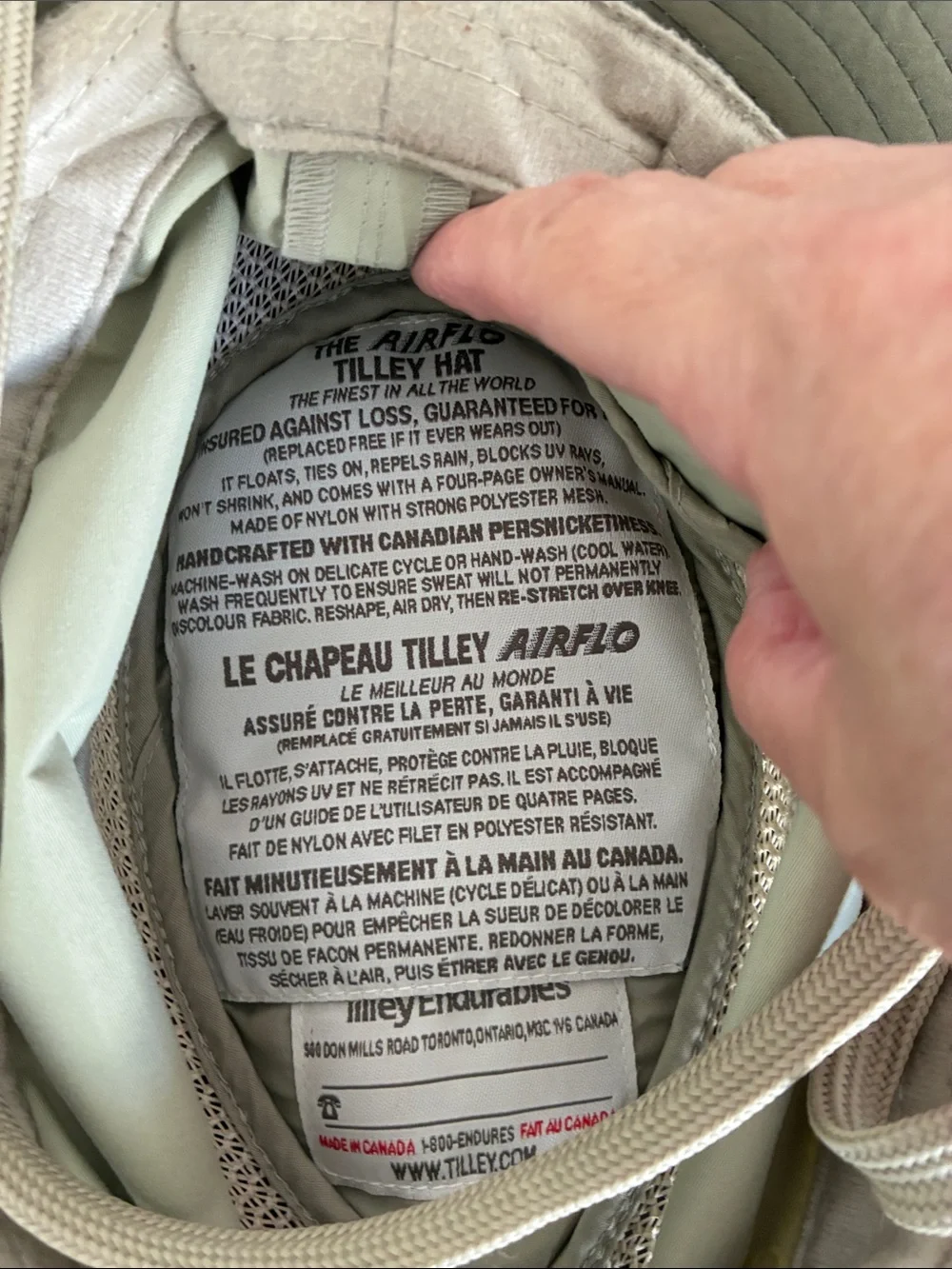 Air flow Tilley Hat